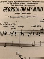 verkaufe Noten vom Lied Georgia on my Mind - Ray Charles