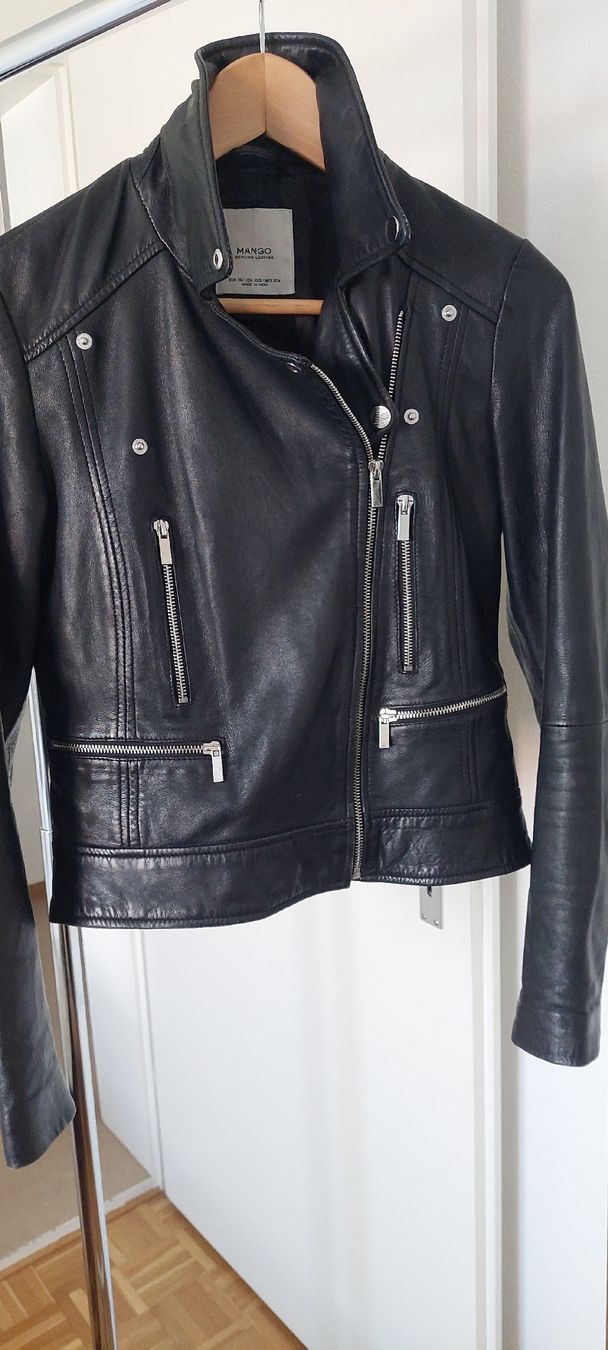 Mango Giacche: Mango Lederjacke XS, Schwarz – Usato da Kreuzlingen venduto da peugeotj9