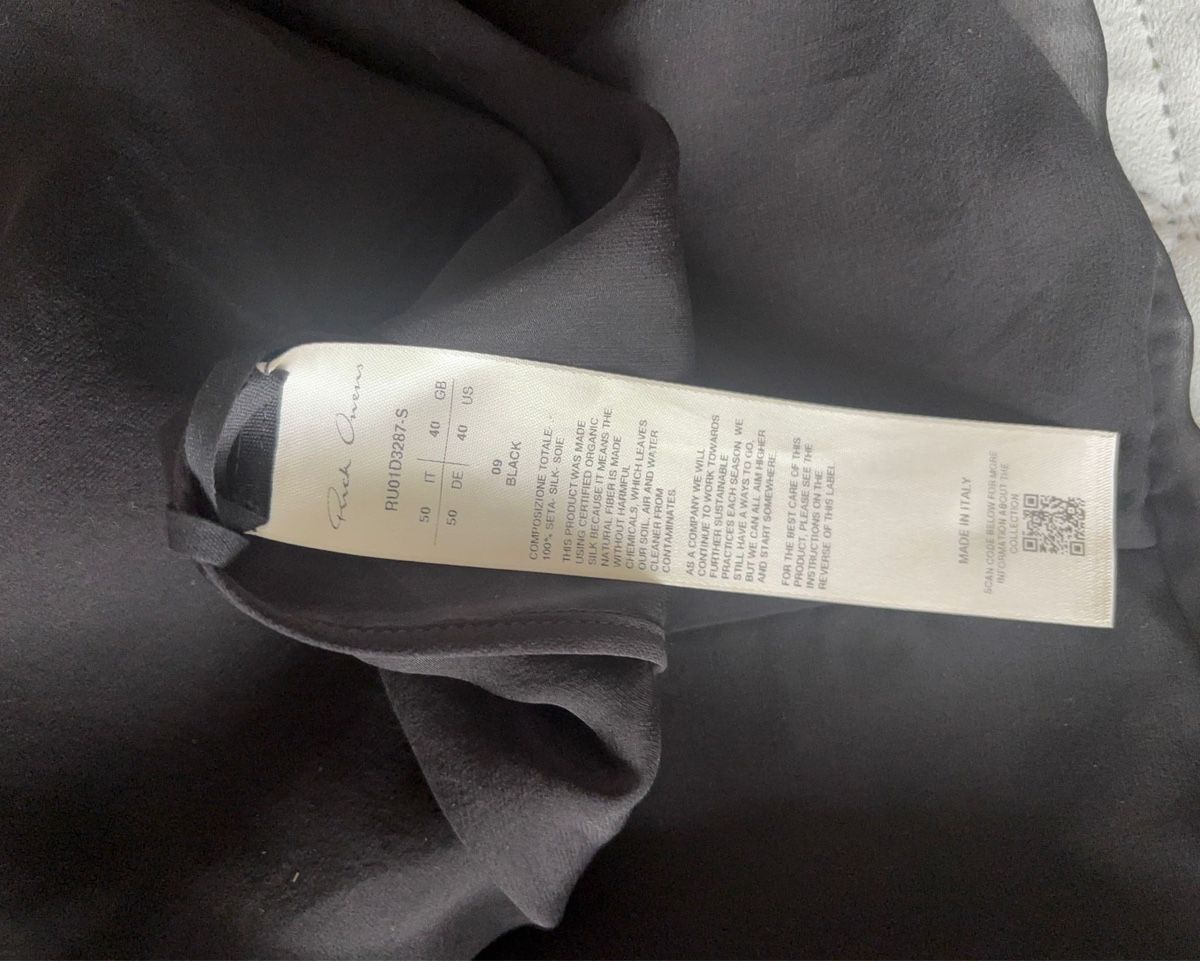 Rick Owens Camicie: Rick Owens Hemd, Grösse 50 Seide – Nuovo (secondo la descrizione) da Schlieren venduto da Carolinaibiza 2