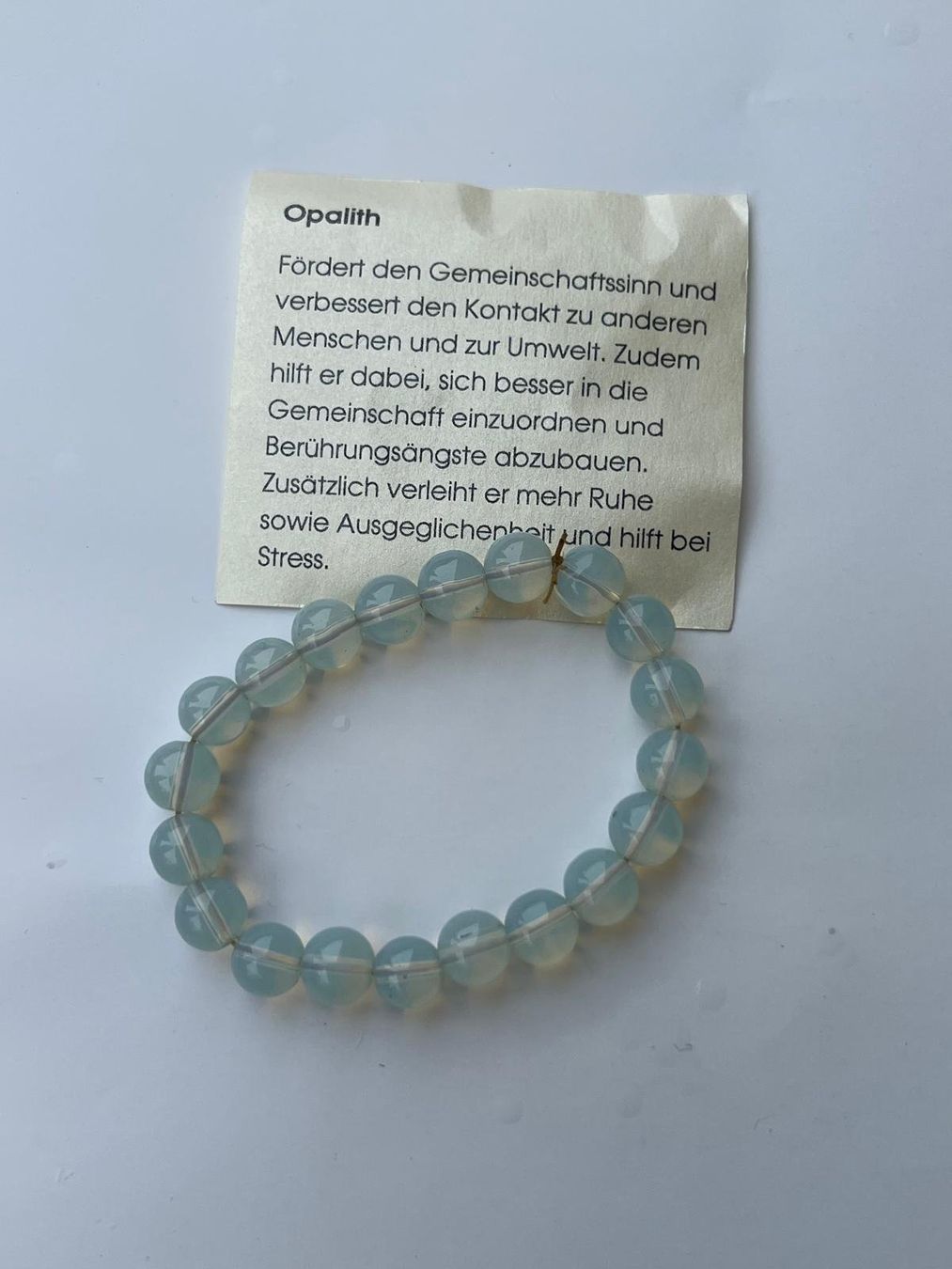 Bracciali & Braccialetti: 1 Stein-Armband aus Opalith, 20cm, 10mm – Nuovo e nell'imballaggio originale da Buchs SG venduto da Pocolocoli 2
