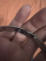 CK Calvin Klein Armreif Silbrig, zeitlos elegant, Top!