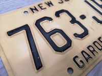 Original New Jersey Gardenstate Autonummer USA 763 JBV
