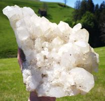 Prachtvolle Bergkristallstufe aus dem Crapteig (Schweiz)