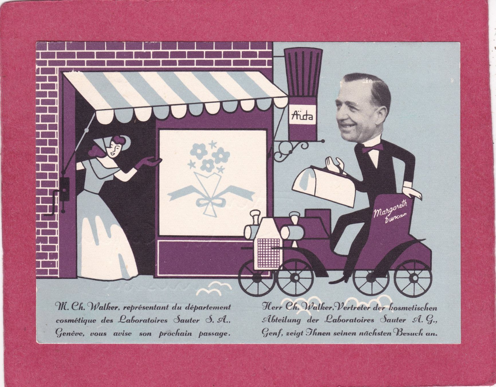 Cartoline postali: Werbekarte  Polo Aida 1957 – Usato da Herisau venduto da Lisegrat2008