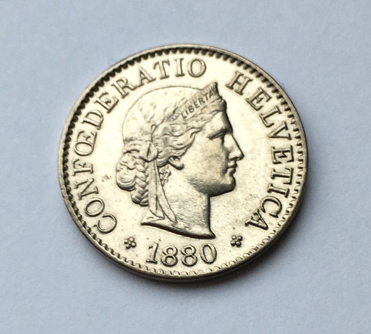 Tutti le monete: 1880 5 Rappen vz+ – Usato da Kirchberg SG venduto da Z-Collection