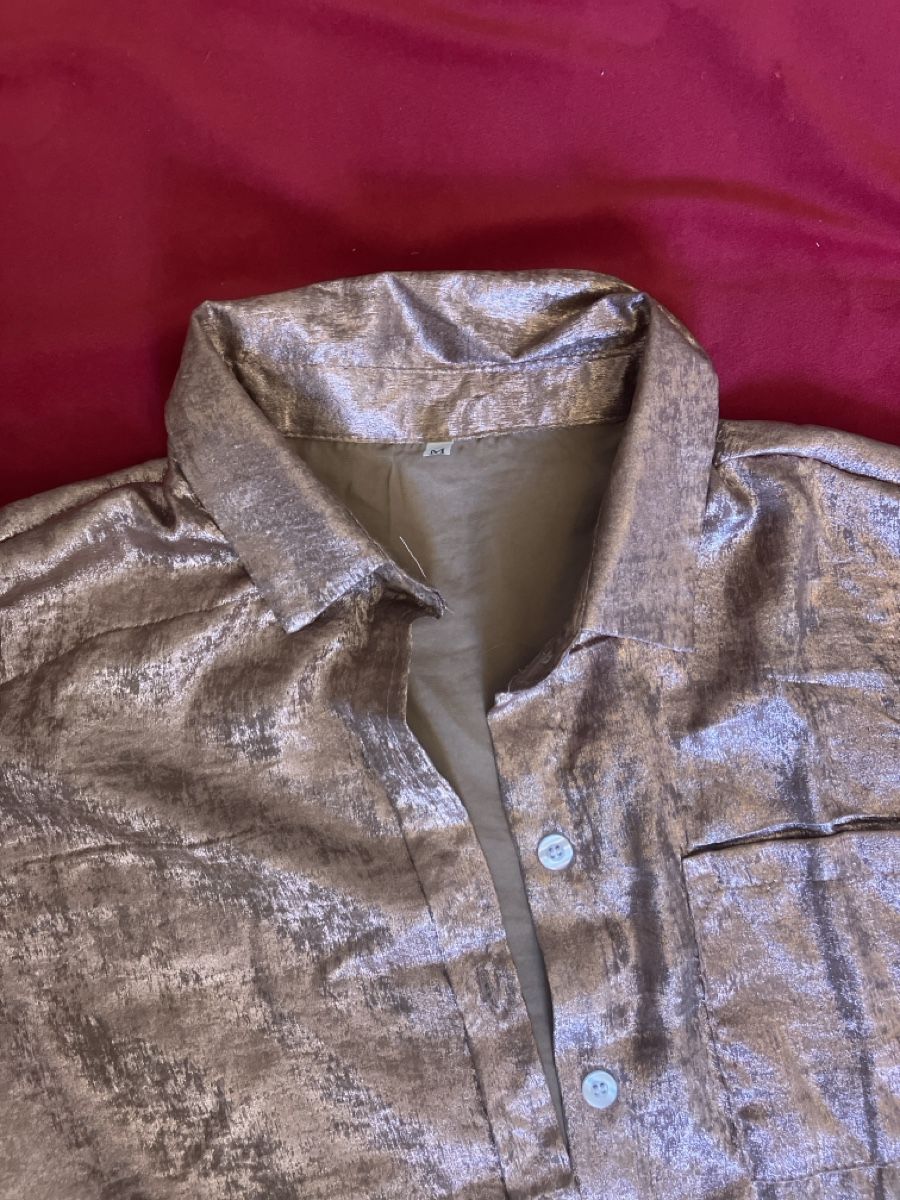 Blusen: Hemdbluse glänzend braun Groesse M neuwertig – Gebraucht aus Muralto von jac_hkz5 3