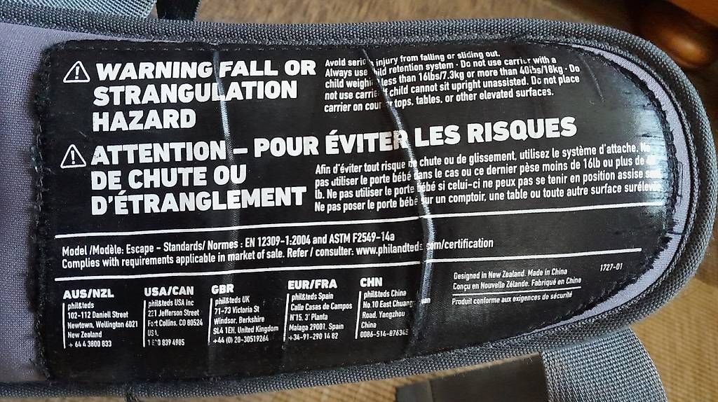Phil & Teds Marsupi portabebè: Phil & Teds Rucksack / Kindertrage – Usato da Koppigen venduto da Mob 4