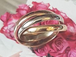 Toller 3 farbiger 3 Anneaux Ring  18kt.