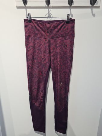 Odlo Laufhose Damen Grösse S lila Blumenmuster guter Zustand