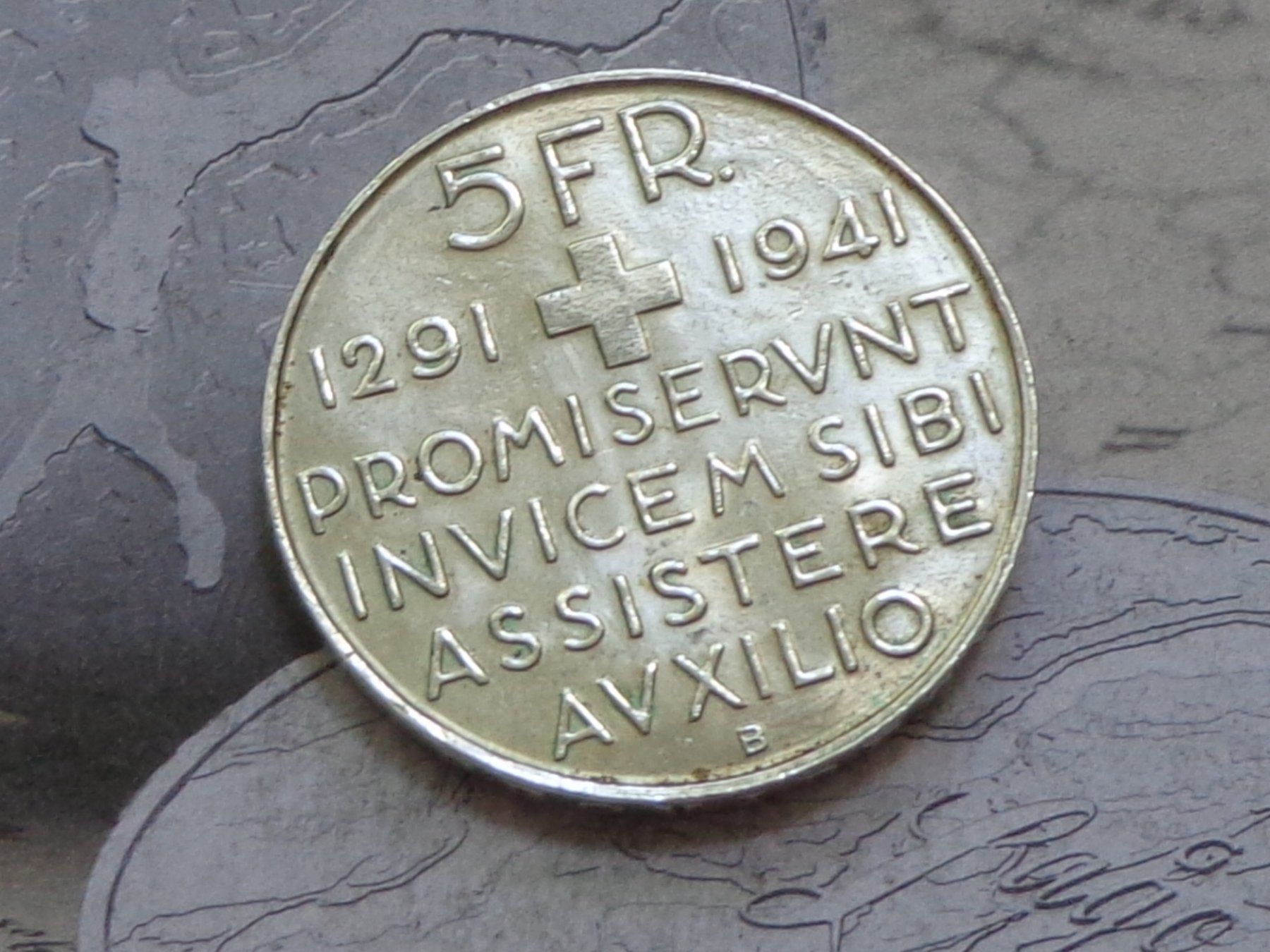Tutti le monete: 5 Fr. 1941 B - "Bundesfeier" – Usato da Pully venduto da UCA01 1