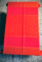 Vintage Tischdecke  rot/orange Dralon 133 x160cm