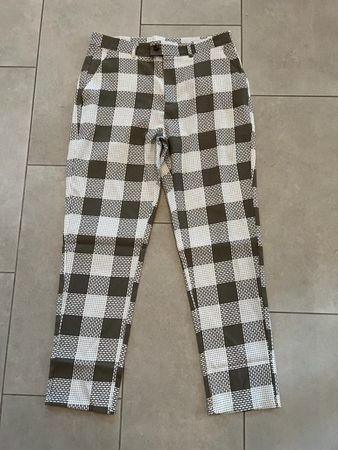 NEUE Herren Casual Hose weiss-braun Gr. M - 222788