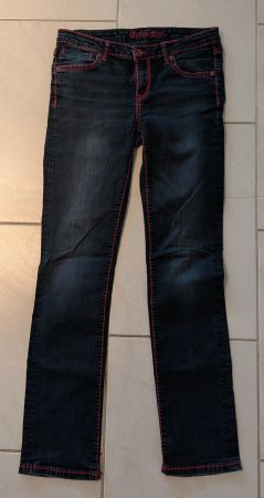 Soccx Damenjeans mit roten Nähten, 29/32