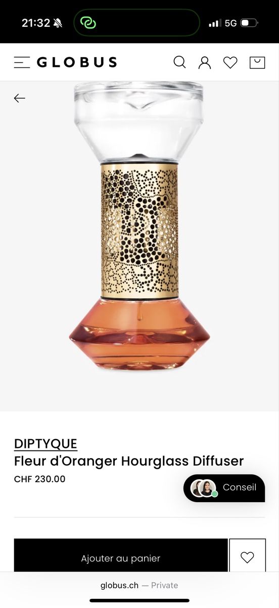 Duftöldiffusoren: Diptyque Paris - Hourglass diffuser Fleurs d‘Oranger – Neu (gemäss Beschreibung) aus Zollikon von sba_5tf2 4