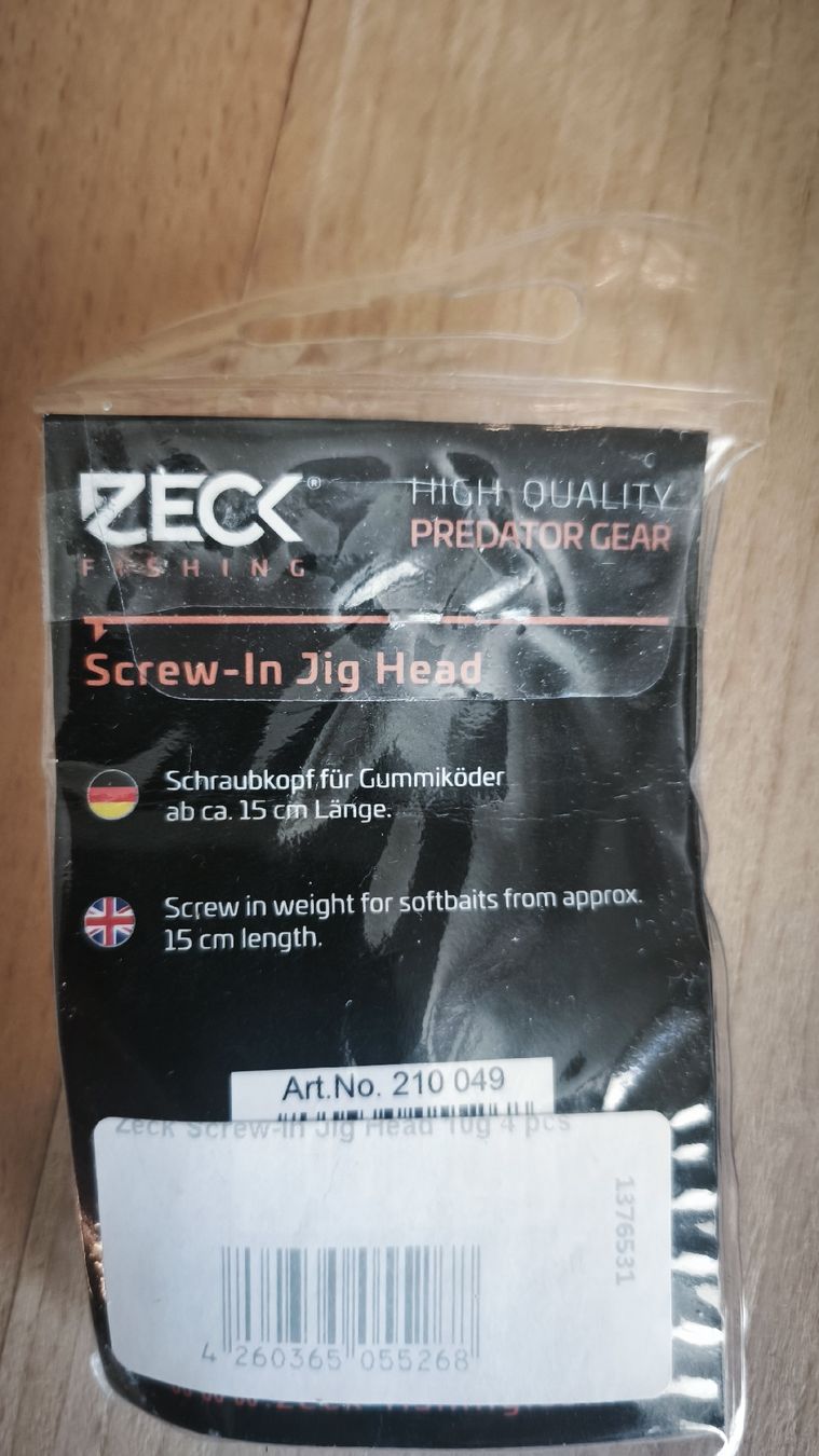 Köder: Zeck Screw in Jighead 10g/4Stk – Neu und originalverpackt aus Sarnen von sebalant 2