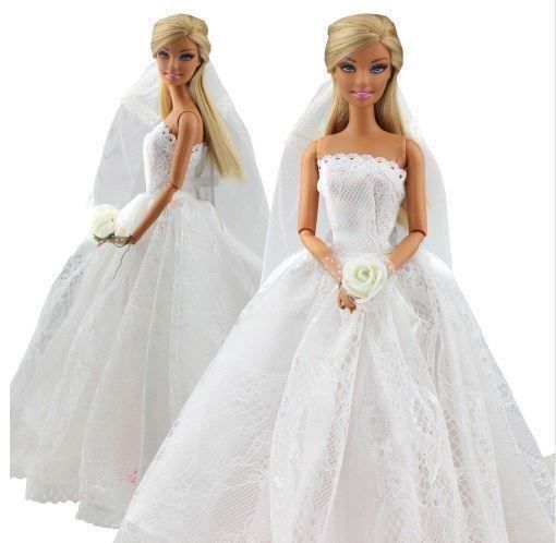 Bambole: BARBIE KLEID - BRAUTKLEID 018 – Nuovo (secondo la descrizione) da Stansstad venduto da Teilnehmer1 3