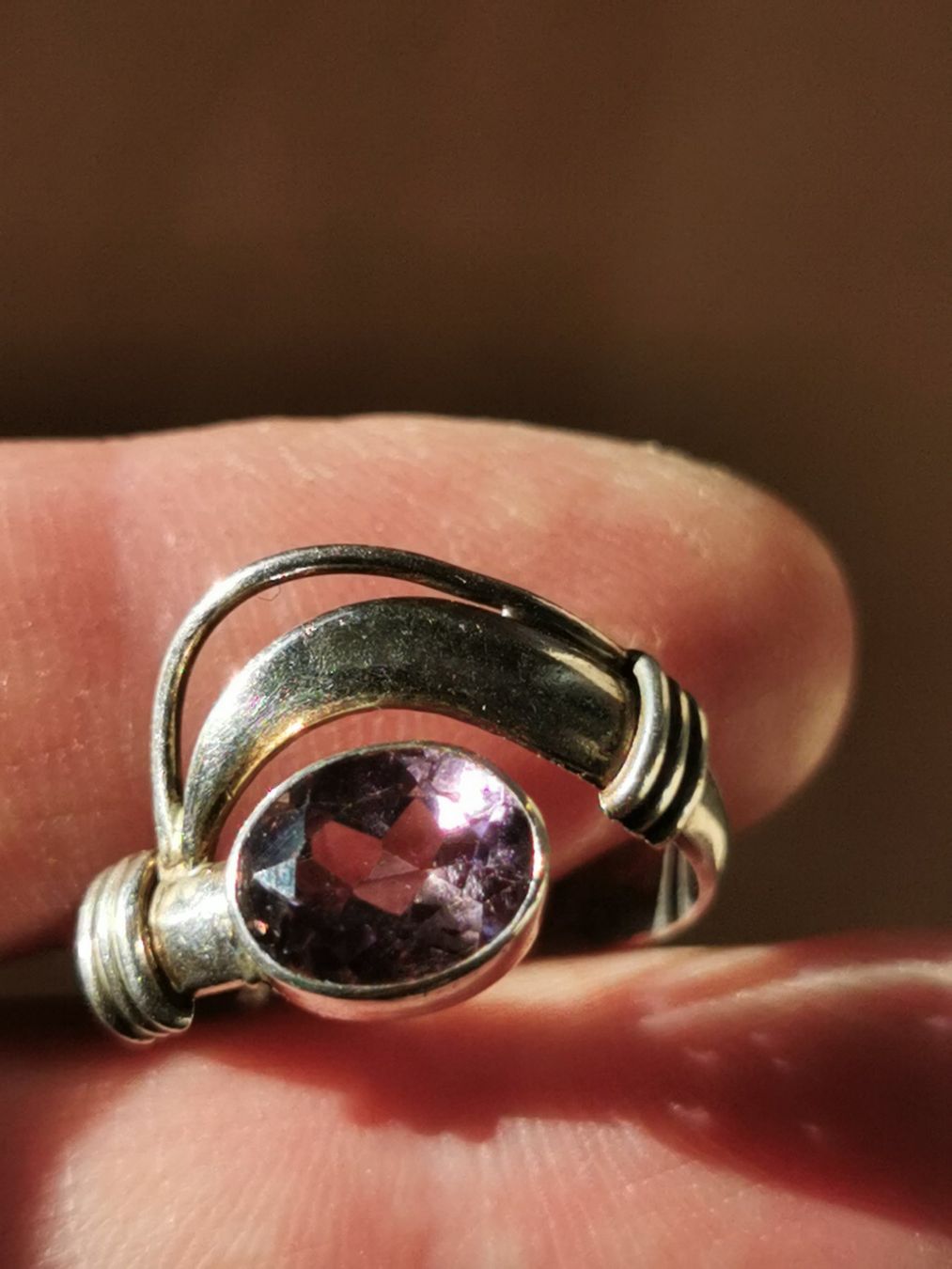 Anelli: Damen Silber Ring mit Amethyst – Usato da Schlieren venduto da vlalif 8