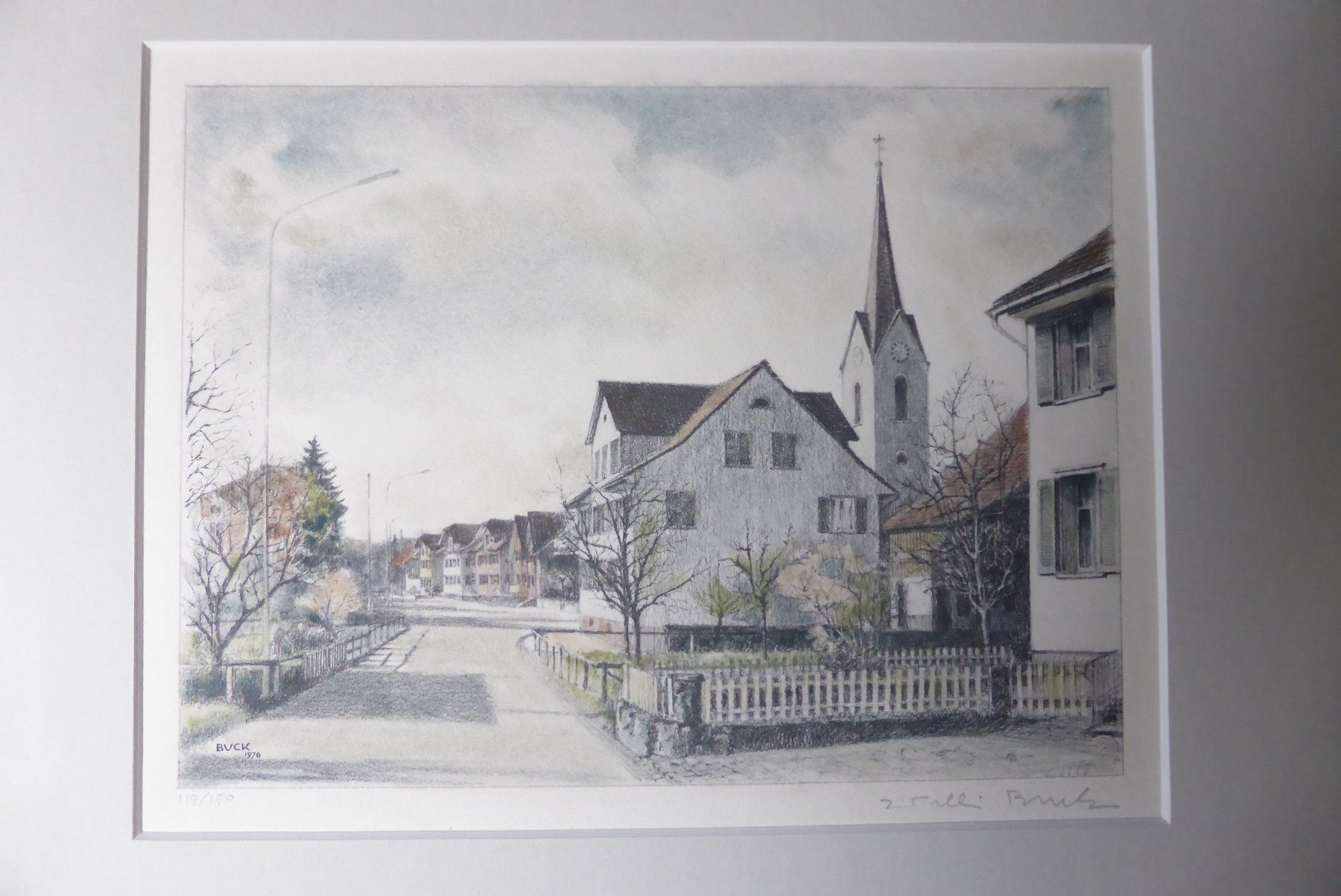 Grafica & Litografie: Litho von Willi Buck 119/150 handsigniert – Usato da Brunnadern venduto da vapiano