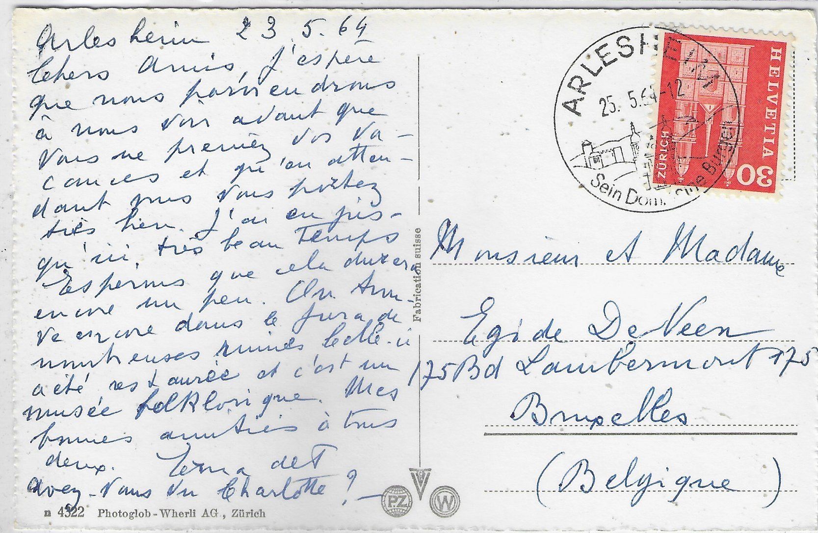 Cartoline postali: Schloss Birseck-Ermitage - Arlesheim – Usato da Ettingen venduto da Kartenplanet 1