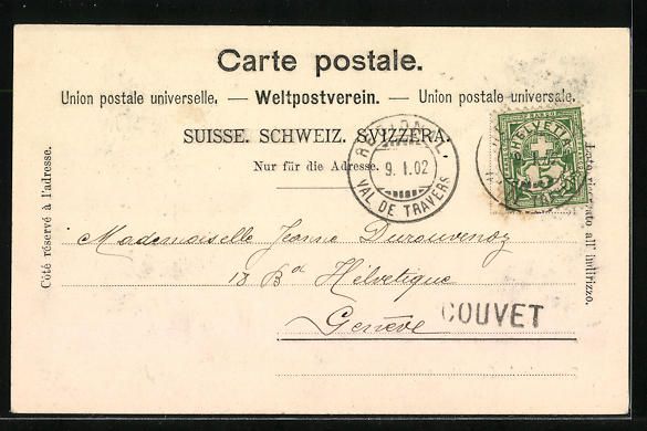 Cartoline postali: AK Couvet, Strassenpartie mit Hotel – Usato da Berlin venduto da bartko-reher 1