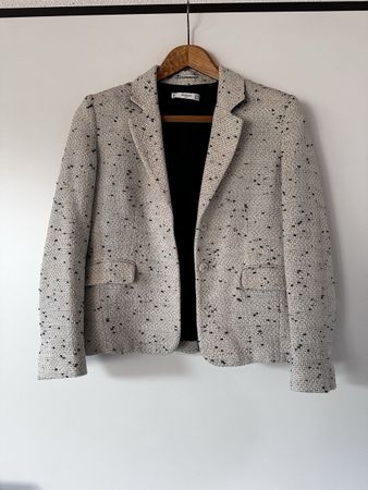 Mango Blazer Gr. 34, Tweed-Optik