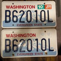  🇺🇸 2x Paar U.S. Autoschild, Washington B62010L - ORIGNAL