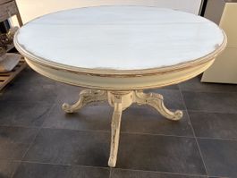 Runder Esstisch weiss Shabby Chic gebrauchter Zustand