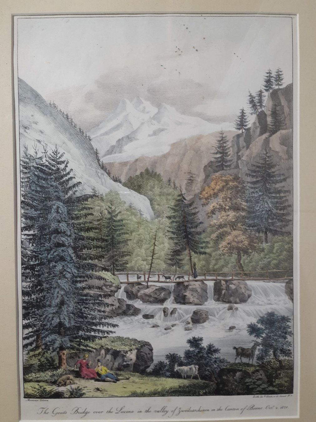 Grafiken & Lithographien: Litho Lütschine 2 Oktober 1820 – Gebraucht aus Grindelwald von carro5 1