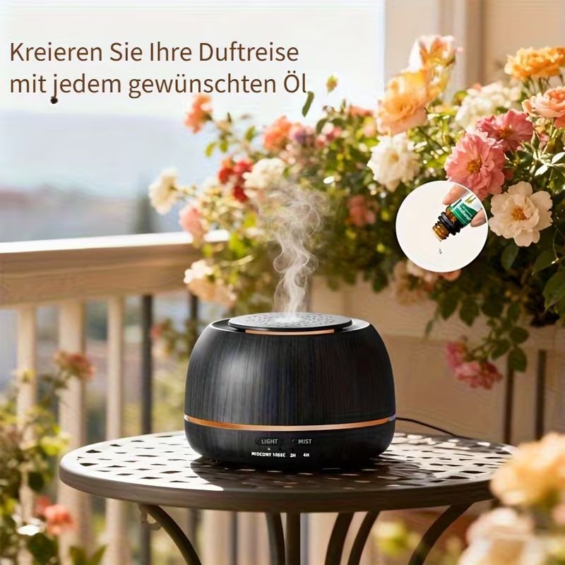 Diffusori di oli essenziali: COOLUCK Aroma-Diffusor & Luftbefeuchter – 300 ml inc. 4 Düft – Nuovo e nell'imballaggio originale da stans venduto da Kapferdesign 1