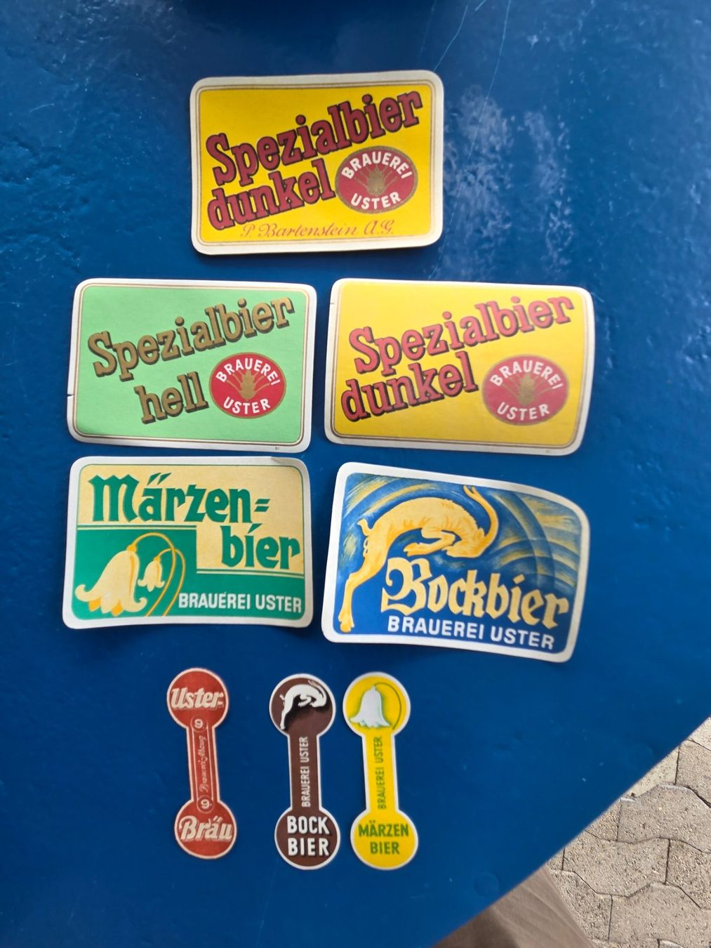 Gläser, Krüge & Flaschen: Bier Brauerei Bartenstein Uster, Bieretiketten – Gebraucht aus Wittenbach von Bierbis