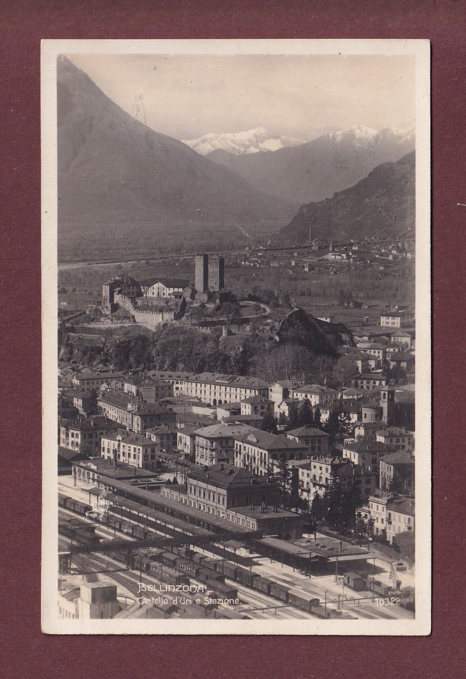 Cartoline postali: BELLINZONA - Stazione - 1926 – Usato da Pully venduto da nicecards