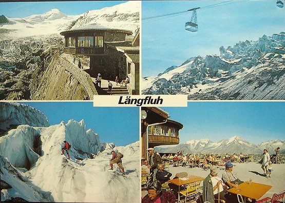 Cartoline postali: SAAS-FEE Längfluh - Bergsteiger am Gletscher - Luftseilbahn – Nuovo (secondo la descrizione) da Jona venduto da philajona