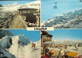 SAAS-FEE Längfluh - Bergsteiger am Gletscher - Luftseilbahn