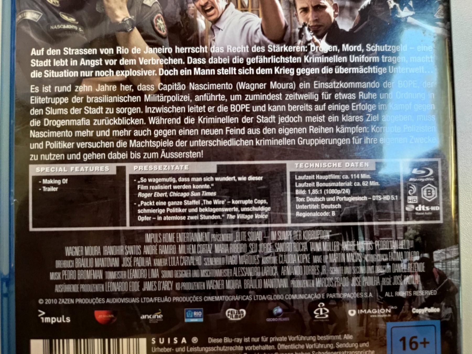 Tutti i DVDs: Elite Squad 2 - Im Sumpf der Korruption – Usato da Liestal venduto da Kratzilla 3