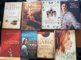 8 historische Romane- 5 Bücher gebunden- Paket 10