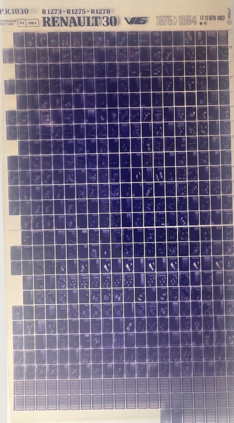 Renault Documenti: ORIGINAL ERSATZTEILKATALOG - MICROFICHES | RENAULT 30 V6 – Usato da Unterägeri venduto da GIGOLOLIT