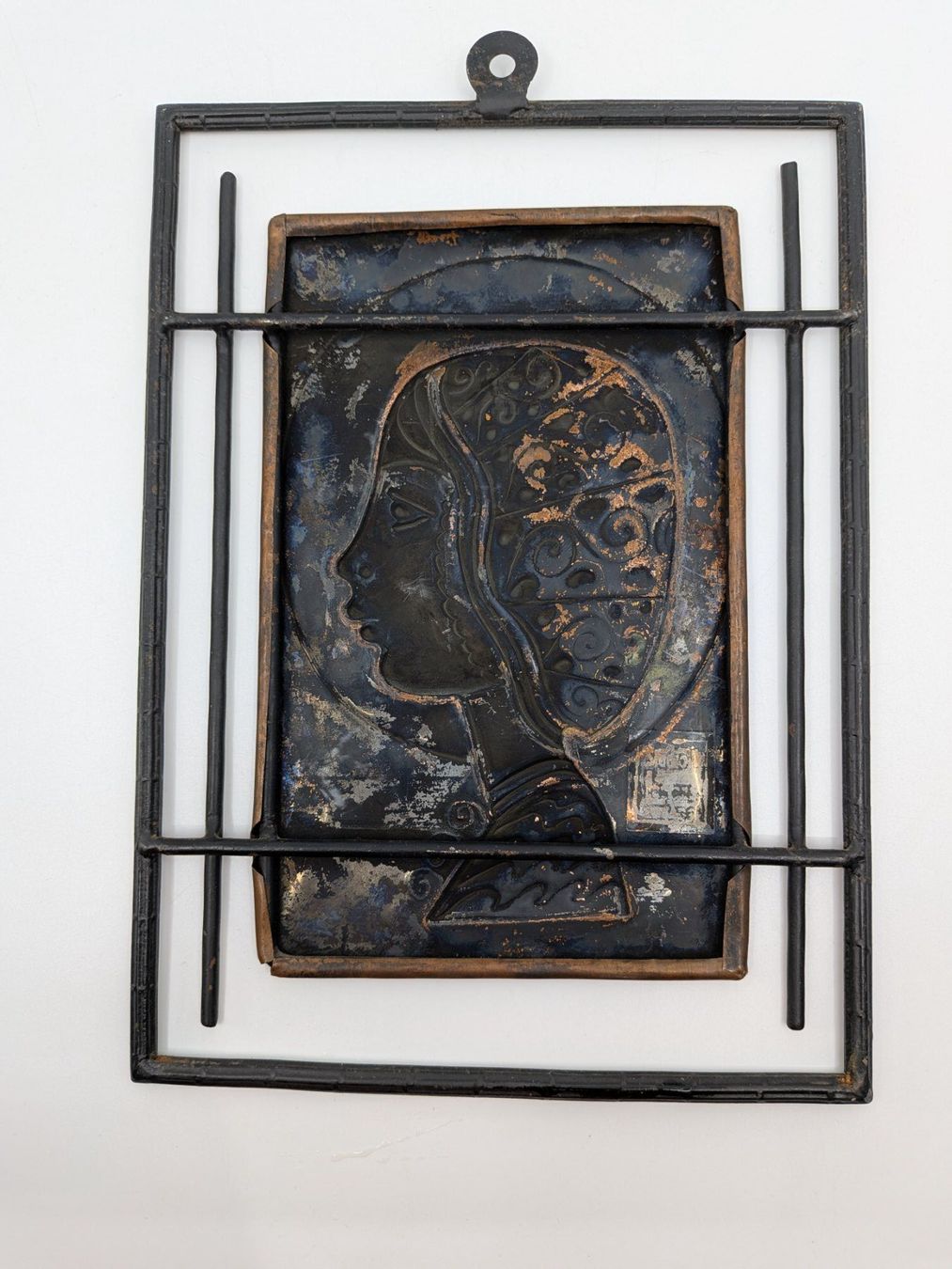 Statuette: Wandbild Kupfer mit Metallrahmen – Usato da Emmen venduto da magelan 3