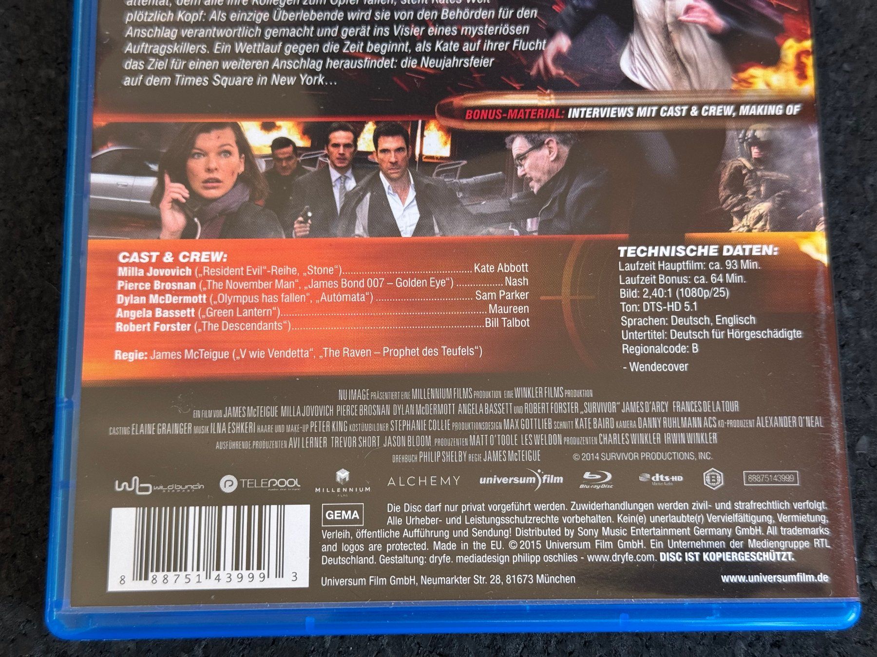 Tutti i DVDs: SURVIVOR Blu-ray Disc DE/EN – Usato da Fribourg venduto da tschjoly 3
