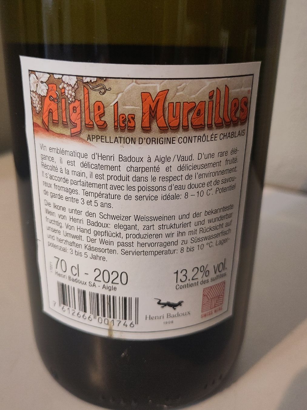 Wein: 12 FL. "Aigle les Murailles" 2020 – Neu (gemäss Beschreibung) aus Basel von Morgenmuffel 3