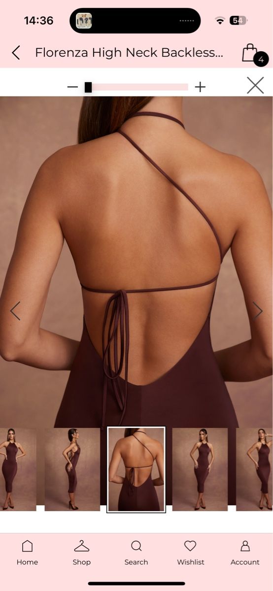 Vestiti: High Neck Backless Midaxi Dress in Brown – Nuovo e nell'imballaggio originale da Marly venduto da Cici_closet 3