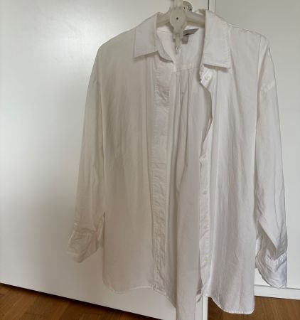H&M Oversize Hemdbluse Weiss – Grösse S