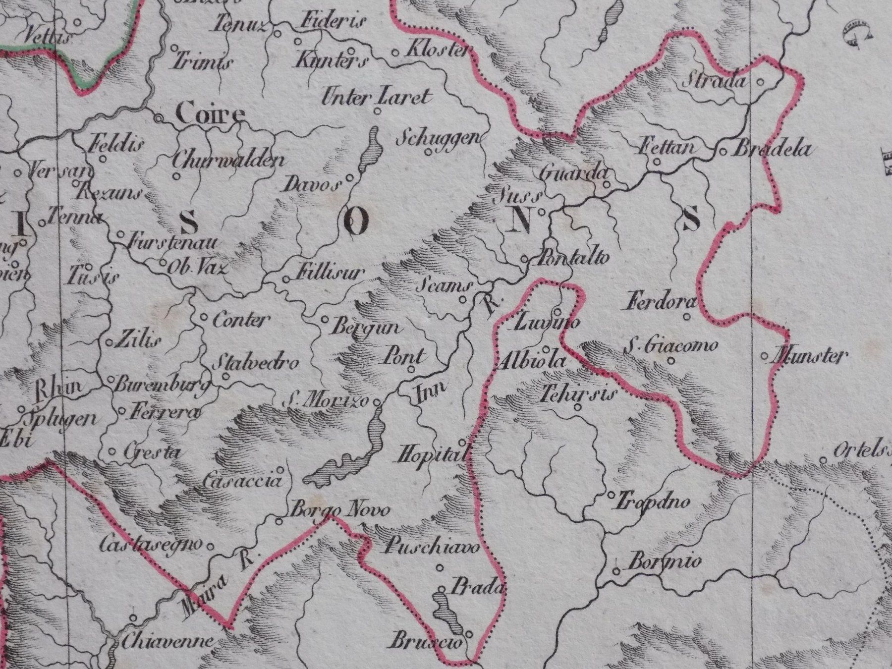 Cartes géographiques & atlas: Schweizerkarte mit Grenzkolorit – D'occasion à Risch par Rischli15 9