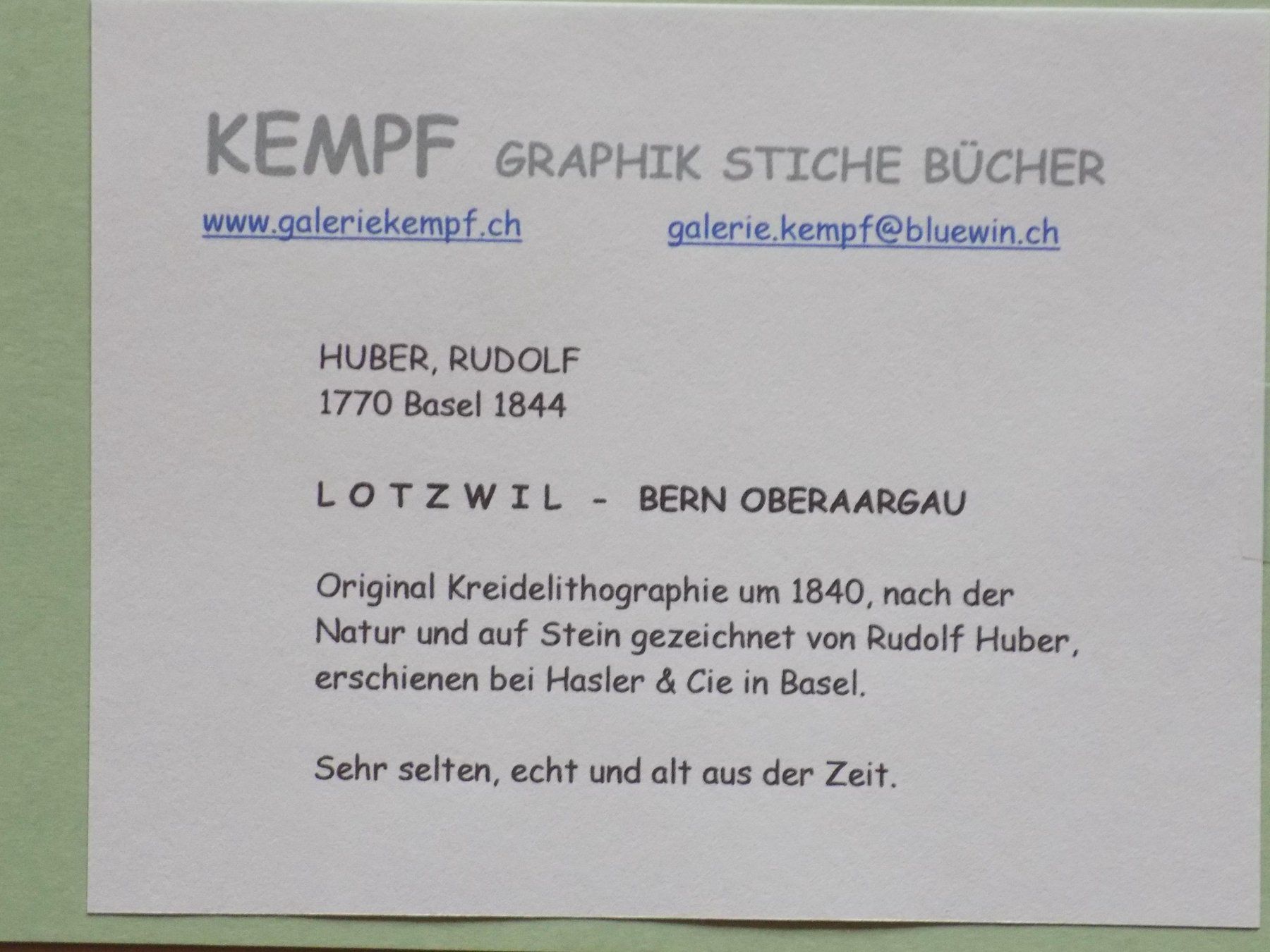 Gravures: Lotzwil Langenthal selten – D'occasion à Risch par Antikfee 9