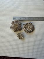 Filigrane Brosche, Silber, Trachten-Schmuck, Schweiz