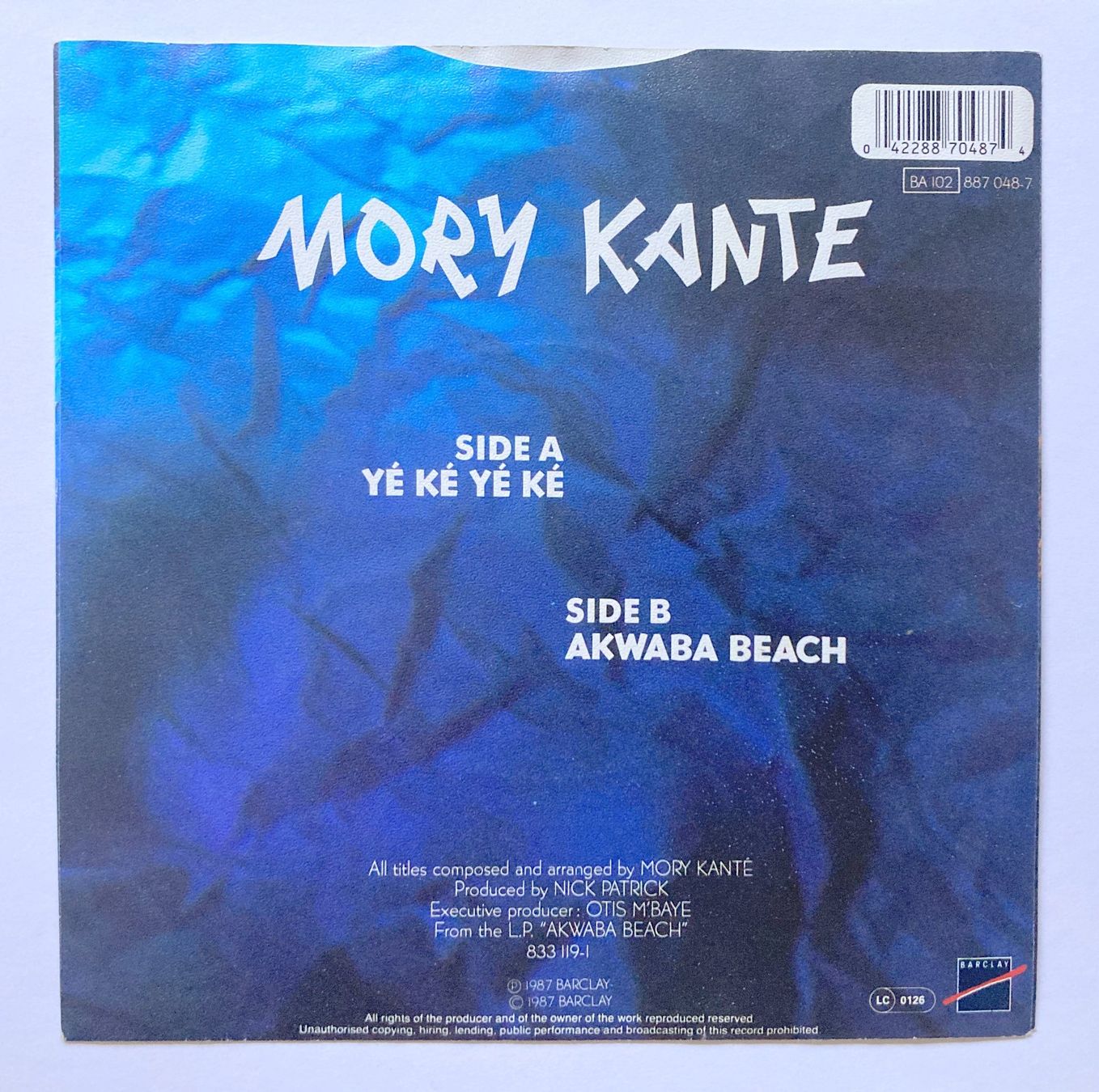 Schallplatten: MORY KANTE - YE KE YE KE – Gebraucht aus Bottens von hotter-than-hell 1