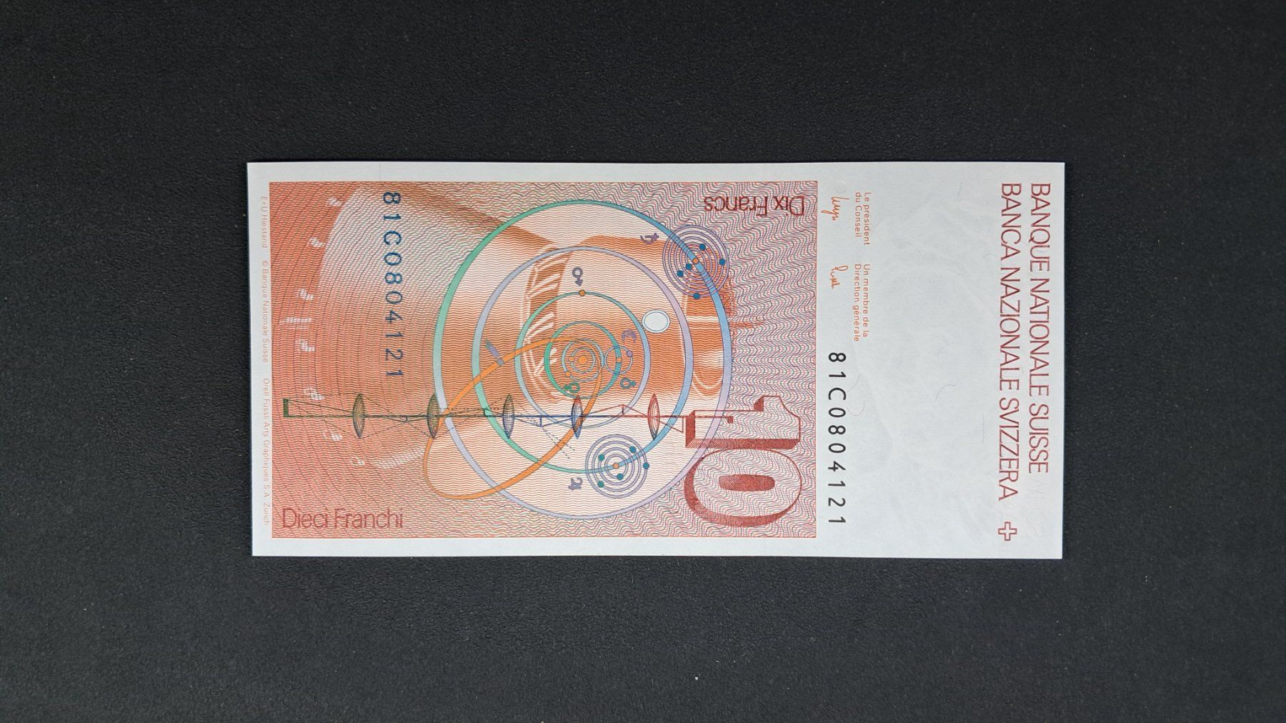 Banconote: Schweiz 10 Franken 1981 Bankfrisch – Nuovo e nell'imballaggio originale da Lufingen venduto da E-Auktion 1