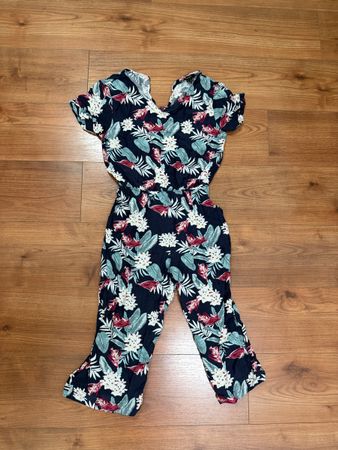 Esmara Jumpsuit Blumen Damen Gr. 34 XS