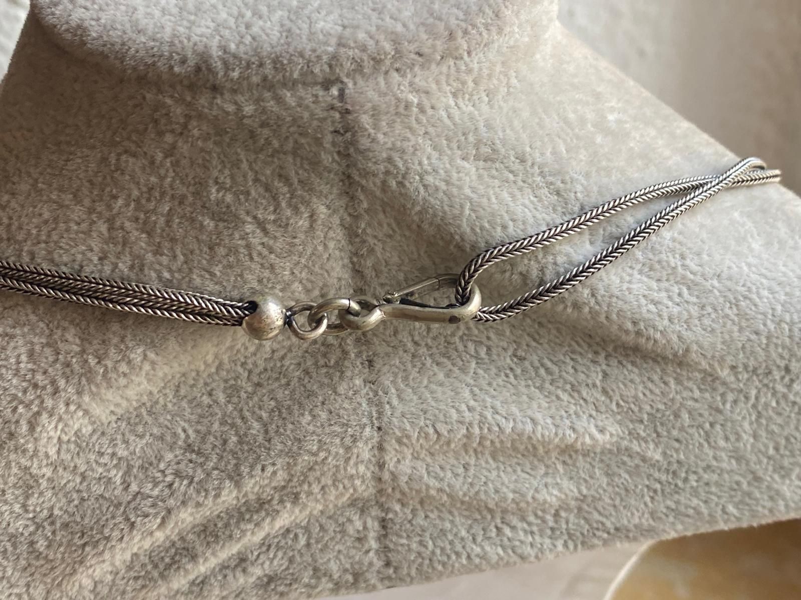 Catenine: Vintage Halskette, Silberlook - 70cm doppelt – Usato da Laufen venduto da belleskulptur 5