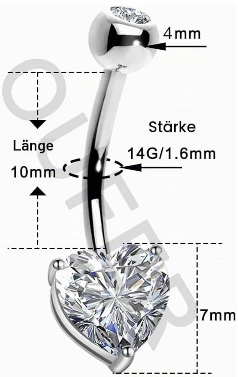 Bijoux piercing: 14K Solid Gold Heart Solitaire – Neuf avec emballage d'origine à Hemmental par MeinGold1 1