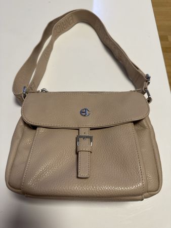 Original ENRICO COVERI Umhängetasche Beige – mit Logo-Gurt